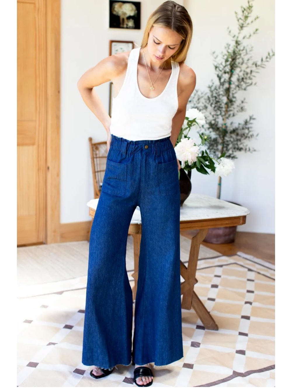 Emerson Fry Indigo Wide-Leg Jeans